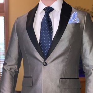 Silver tux jacket
